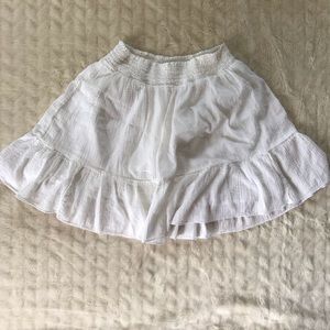 White linen skater skirt/swim cover up